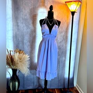 SHEIN CURVE Halter Top Sundress in Lavender